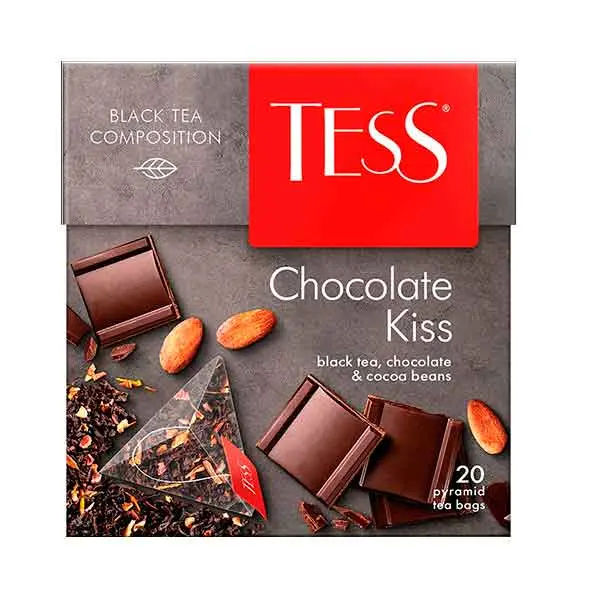 Чёрный чай с ароматом шоколада Tess Chocolate Kiss  20 пакетиков
