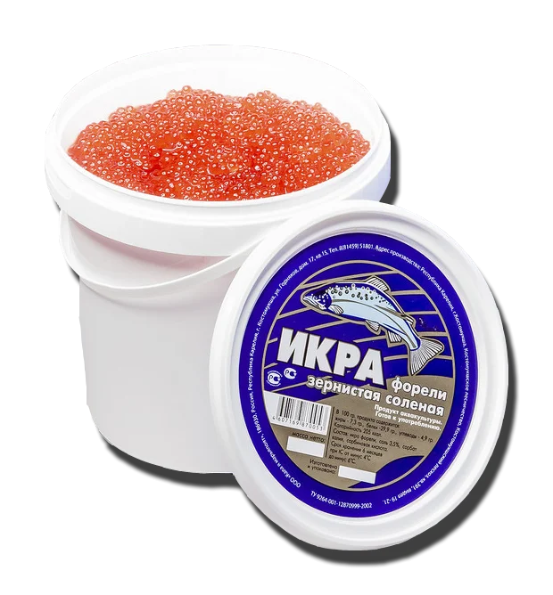 Красная икра форели Корелия Premium 1,1кг 2021г Красная икра форели Корелия Premium 1,1кг 2021г