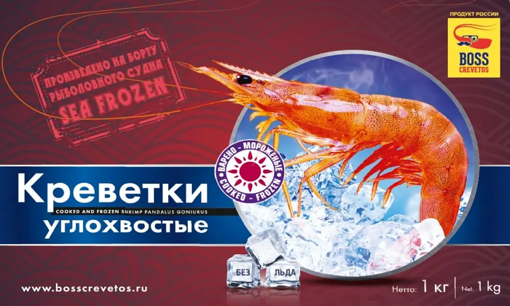 Креветки углохвостые 100-130 шт/кг, 1 кг Креветки углохвостые 100-130 шт/кг, 1 кг