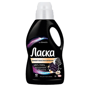Гель для стирки Ласка  Эффект восстановления для тёмного 1л