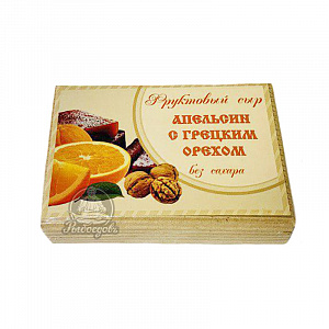 Мармелад Фруктовый сыр "Апельсин с грецким орехом " 250гр Мармелад Фруктовый сыр "Апельсин с грецким орехом " 250гр