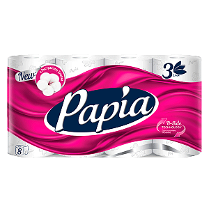 Туалетная бумага Papia 3х слойная Туалетная бумага Papia 3х слойная