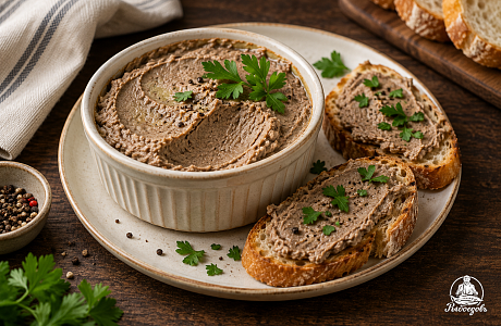 Нежный куриный печеночный паштет