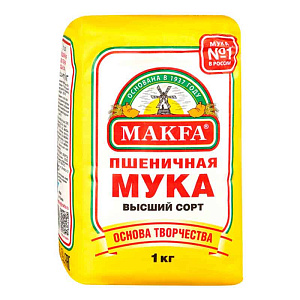 Мука пшеничная высший сорт MAKFA 2кг Мука пшеничная высший сорт MAKFA 2кг