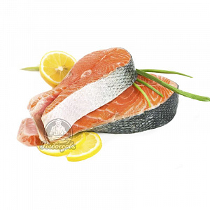 Кета стейк (дикая) сухая заморозка Кета стейк (дикая) сухая заморозка