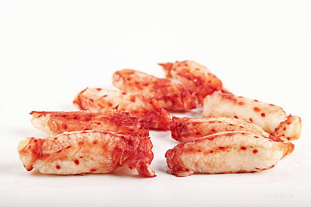 Мясо камчатского краба, 1-я фаланга, без панциря. 500 гр Мясо камчатского краба, 1-я фаланга, без панциря. 500 гр