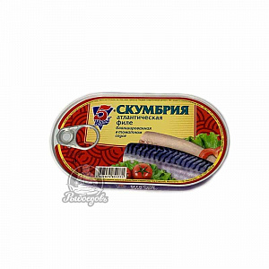 Скумбрия филе атлантическая, бланшированная в томатном соусе 175г Скумбрия филе атлантическая, бланшированная в томатном соусе 175г