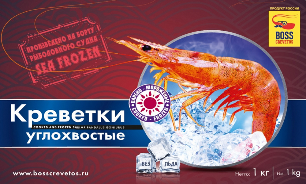 Креветки углохвостые boss crevetos 100-130 шт/кг короб 12 кг Креветки углохвостые boss crevetos 100-130 шт/кг короб 12 кг