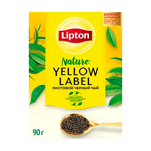 Чай Липтон листовой чёрный 90г