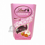 Набор конфет из белого шоколада с клубникой LINDOR 200гр Набор конфет из белого шоколада с клубникой LINDOR 200гр