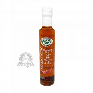 Масло оливковое не рафинированное Exstra Vergine с ароматом перца Чили Goccia Doro 250мл