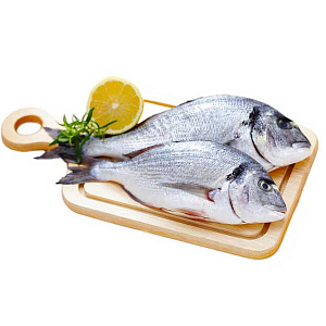 Дорада неразделанная охлажденная 300-400гр Дорада неразделанная охлажденная 300-400гр