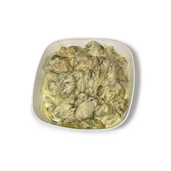 Салат Мидии с сливочно-сырным соусом