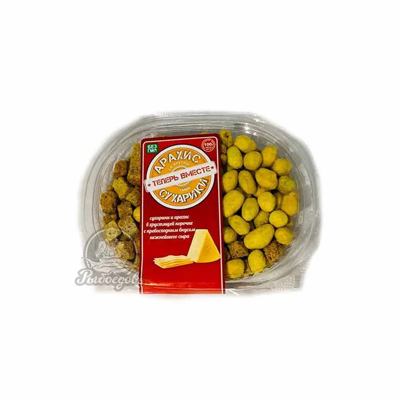 Арахис сухарики в хрустящей корочке со вкусом сыра 100 г