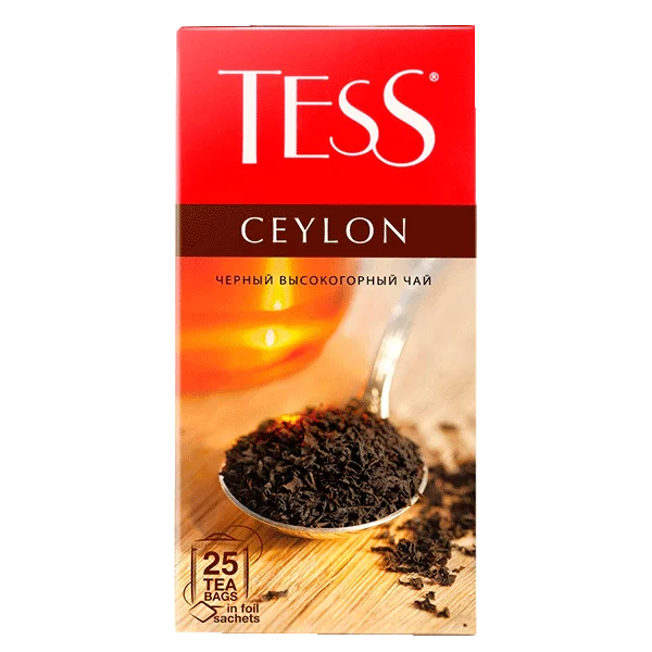 Чёрный высокогорный чай Tess  Ceylon 25 пакетиков 