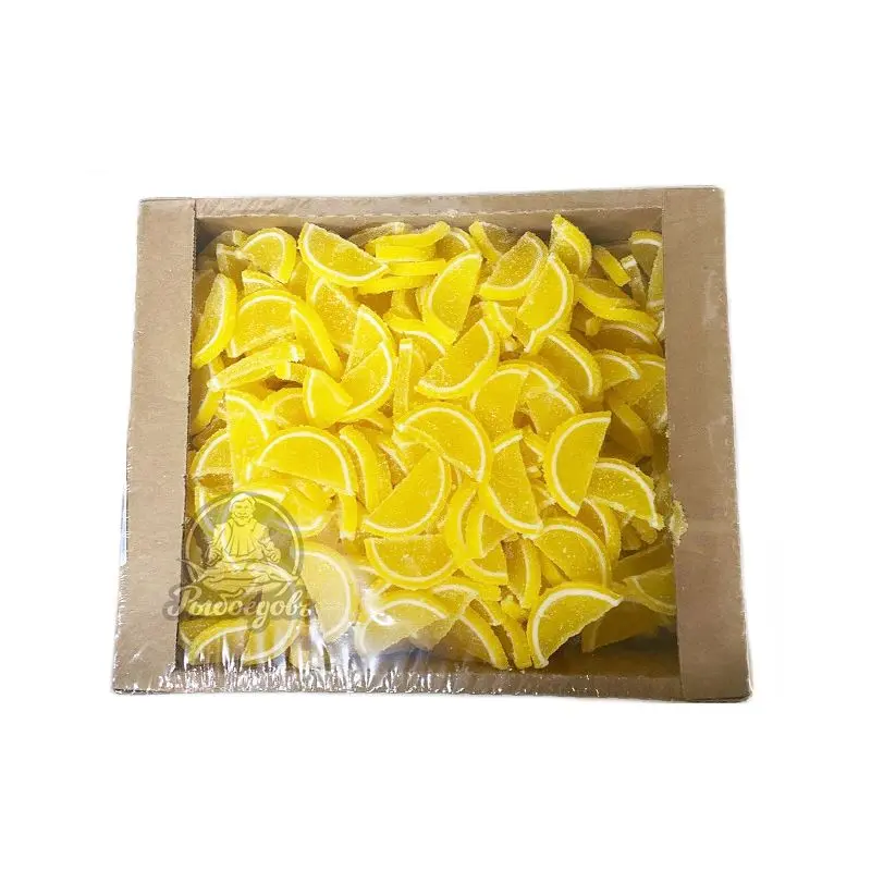 Мармелад желейный резаный мармеладные дольки со вкусом лимона Славконд 2,5кг