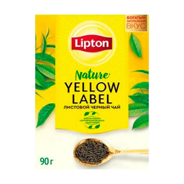 Чай Липтон листовой чёрный 90г