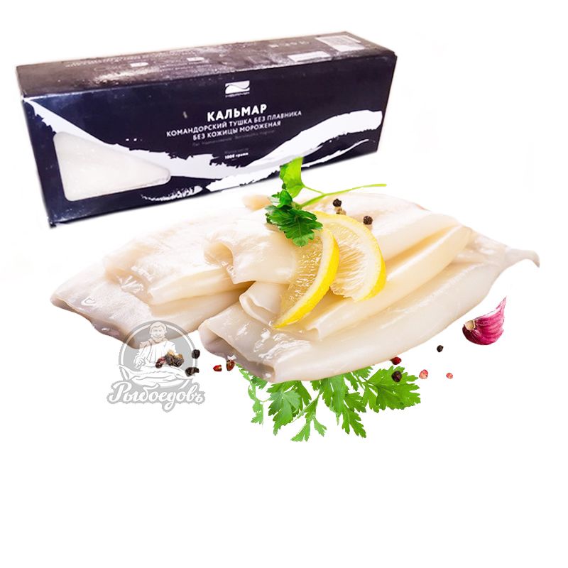 Филе кальмара индивидуальной заморозки Командорские о-ва Филе кальмара индивидуальной заморозки Командорские о-ва