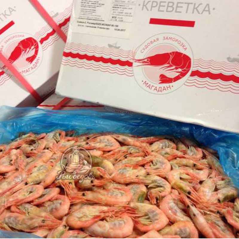 Креветка угловохстая Магаданрыба 5 кг (варено-пороженая) размер 80-150 Креветка угловохстая Магаданрыба 5 кг (варено-пороженая) размер 80-150
