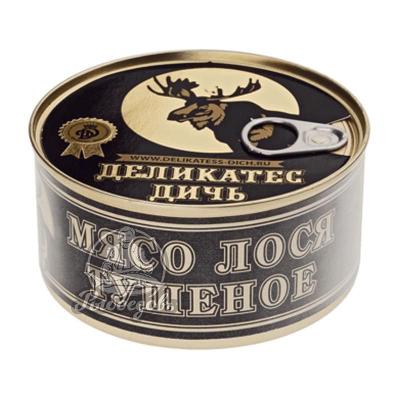 Мясо лося тушеное 325г Мясо лося тушеное 325г