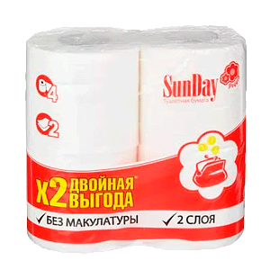 Туалетная бумага Sunday Туалетная бумага Sunday