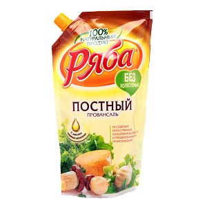 Майонез Постный провансаль Ряба 387г Майонез Постный провансаль Ряба 387г