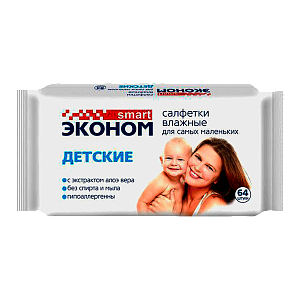 Влажные салфетки Эконом 64шт Влажные салфетки Эконом 64шт