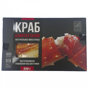 Мясо краба 1-я фаланга, в брикетах 220г Мясо краба 1-я фаланга, в брикетах 220г