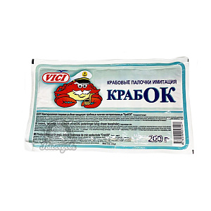 Крабовые палочки имитация КрабОК Vici 200гр Крабовые палочки имитация КрабОК Vici 200гр