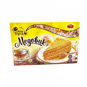 Медовик с натуральным мёдом День торта 380гр Медовик с натуральным мёдом День торта 380гр