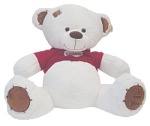 Белый мишка в футболке Loves. потеряшка. 60 см Белый мишка в футболке Loves. потеряшка. 60 см
