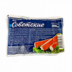 Крабовые палочки (имитация) «советские» 200 гр. Крабовые палочки (имитация) «советские» 200 гр.