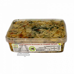 Салат капуста по-русски со сладким перцем 1кг Салат капуста по-русски со сладким перцем 1кг