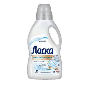 Гель для стирки Ласка  Эффект восстановления для белого 1л Гель для стирки Ласка  Эффект восстановления для белого 1л