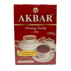 Акбар крупнолистовый чёрный 100гр  Акбар крупнолистовый чёрный 100гр